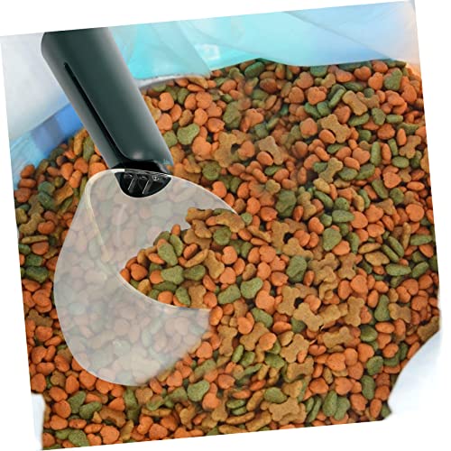 Angoily 1pc Plastic Pet Food Scoop Measuring Scale for Dog and Cat Lightweight and Wear-resistant Food Spoon for Precise Pet Portioning Transparent