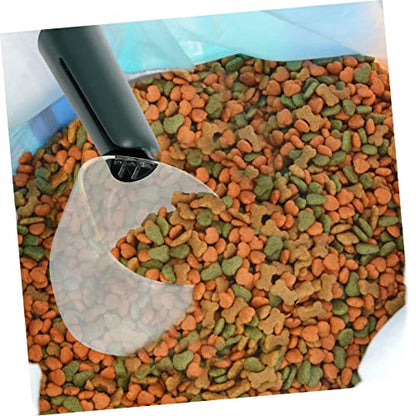 Angoily 1pc Plastic Pet Food Scoop Measuring Scale for Dog and Cat Lightweight and Wear-resistant Food Spoon for Precise Pet Portioning Transparent