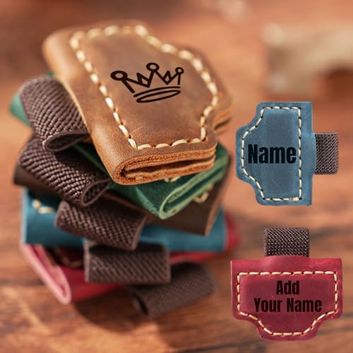 Personlized Magnetic Leather Bookmarks with Pen Holder, Customized Book Marks Clip 26 Letters Bookmark for Reading Women, Men, Cute Initials Book Markers for Book Lovers (Style1) : Office Products
