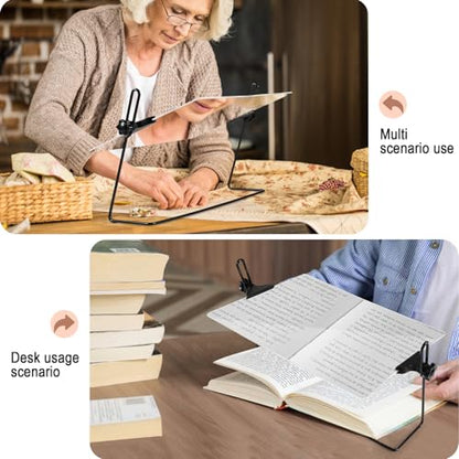 3X Desktop Reading Magnifier - Full Page Magnifying Glass,Low Vision & Seniors, for Reading Books,Small Print,Magazines,Documents.