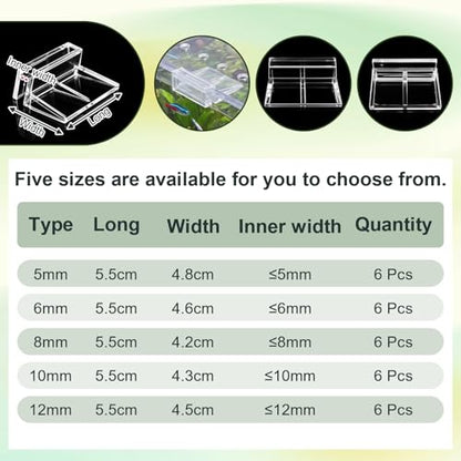 Sieral Clear Aquarium Polycarbonate Canopy Set with 30 Cover Clips 28.61 x 10.98 x 0.12 Inches for 20/29/37 Gallon Without Center Brace Aquariums Cover Anti-Jump Net Canopy