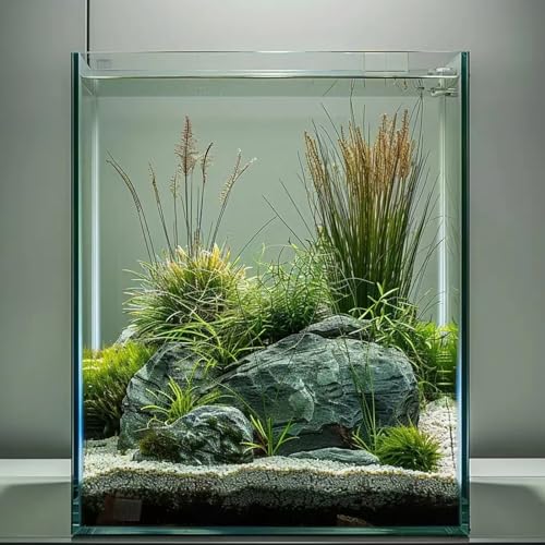 Vimvins 3 Gallon Glass Fish Tank, Easy to Maintain Small Aquarium for Betta/Snails/Shrimp and Aquatic Planting. - size: 3 Gallon