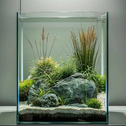 Vimvins 5 Gallon Glass Fish Tank, Easy to Maintain Small Aquarium for Betta/Snails/Shrimp and Aquatic Planting. - size: 5 Gallon