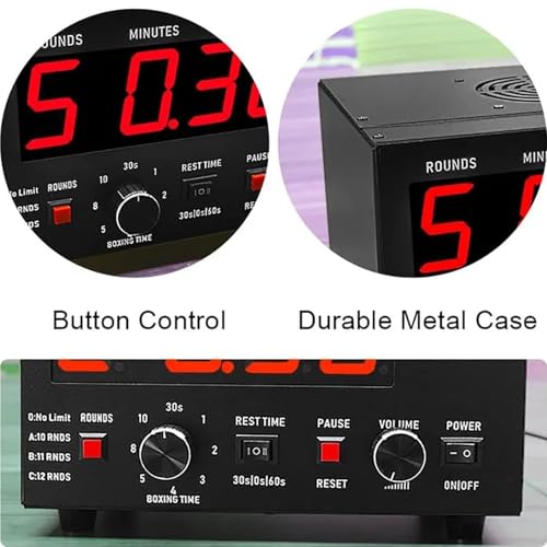 Boxing Interval Timer, Gym Timer Gym Clock, Interval Timer, Workout Timer, Gym Clock Timer, Interval Timer for Muay Thai, MMA, Kickboxing, Boxing, Martial Arts,Green - color: Green