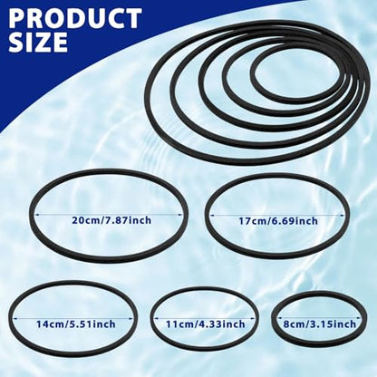 5 Pcs Fish Feeding Ring,Aquarium Floating Plant Rings Aquarium Floating Plant Barrier Foam Floating Plant Corral Aquarium Feeding Ring Round Feeding Ring for Fish Tank,Black
