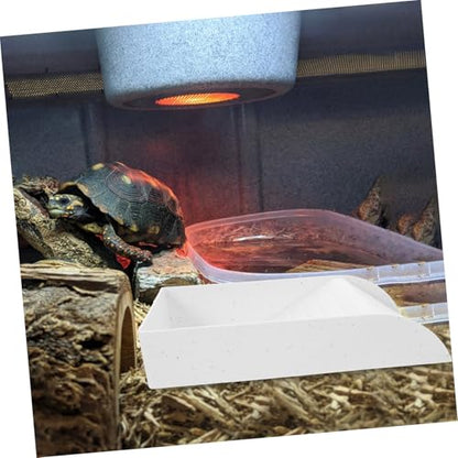 Totority Turtle Basking Platform Ramp for Reptiles Multipurpose Food and Water Dish for Aquariums for Turtles Frogs and Lizards and Stable Design Small