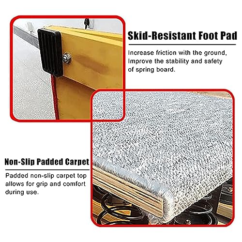 Heavy Duty Springboards Vault, Adult Wooden Home Gymnastics Springboards, 9 Steel Springs Martial Art Sport Equipment Big for Home Gym School
