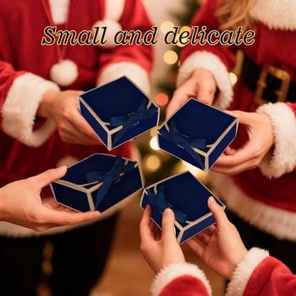12Pack Small Gift Boxes with Lids, 4.5''x4.5''x2'' Small Boxes for Gifts with Ribbons, Blue Gift Boxes for Present, Birthday, Valentine's Day, Mother's Day, Holiday - color: Blue