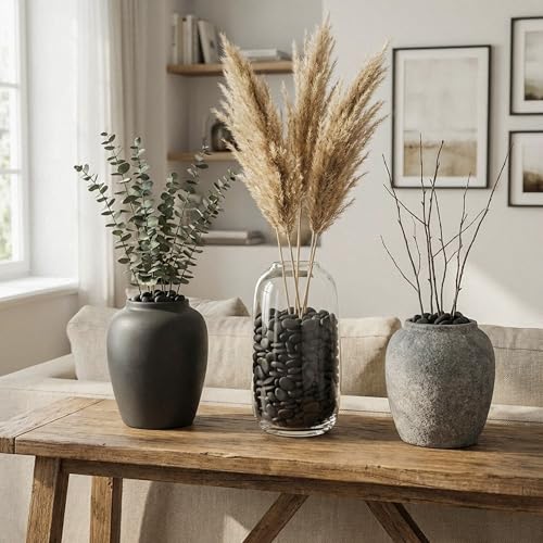 Royal Imports River Rocks, Aquarium Gravel – Black 0.5"- 0.75" - 2 lbs | Decorative Ornamental Vase Filler Pebbles for Potted Plants, Terrariums, Vases, Succulents, Fish Tank Gravel, DIY & Crafting - size: Small - 2 lbs, style: Black