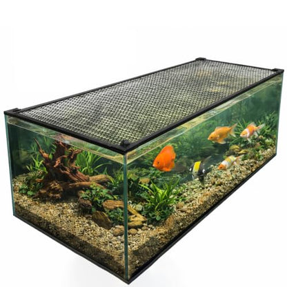 Magnetic Fish Tank Lid Aquarium Top Cover Anti-Jumping Mesh Net | DIY Cut-to-Fit Aquarium Mesh Lid, Fits 10/20/29/40 Gallon Rimless Fish Tanks Lids