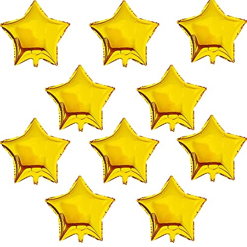 BEISHIDA 30 Pcs 18" Gold Star Balloons Foil Balloons Mylar Balloons for Birthday Party,Wedding,Valentine's Day, engagement party，Christmas,Baby Shower Backdrops Decorations ﻿ - color: Gold