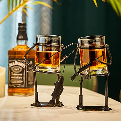 Rifle Hunter Whiskey Glass with Metal Bullet Holder | Funny Gun Enthusiast Gift for Men, Dad & Son | Premium Scotch & Liquor Cup, Elegant Hunting Party Accessory, Novelty Birth Day Barware Gifts - style: Hunting