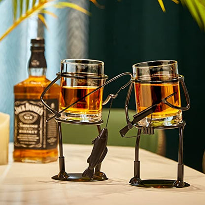 Rifle Hunter Whiskey Glass with Metal Bullet Holder | Funny Gun Enthusiast Gift for Men, Dad & Son | Premium Scotch & Liquor Cup, Elegant Hunting Party Accessory, Novelty Birth Day Barware Gifts - style: Hunting