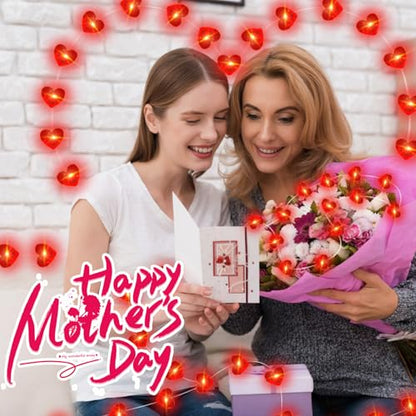 Valentine's Day Red Heart Fairy Lights 7Ft 20 LED Twinkle 3 Modes String Lights Battery Operated Waterproof Firefly Starry for Mason Jar Party Wedding Valentines Mother's Day,4 Pack - color: Red, size: 4