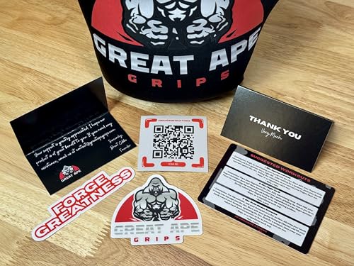 Great Ape Grips Black, Grip Strength Trainer, Hand Strengthener, Forearm Strengthener, Hand Workout, Forearm Trainer, Grip Workout, Wrist Training, Finger Exercise, Hand Strengthener, Grip Trainer, Grip Exercise
