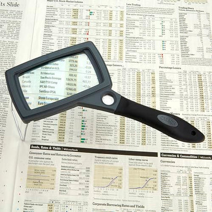 Carson SureGrip Series 2X Power Glass Magnifier with Hands-Free Fold-out Stand (SG-16) - style: 2" x 3.5"