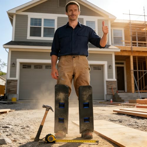 Crawler Climber Knee Pads, Self-Supporting Kneepads for Attic Crawling, Adjustable Foam Support Pads for Joist Spacing Navigation, Lightweight Work Knee Protectors with Wrap Straps