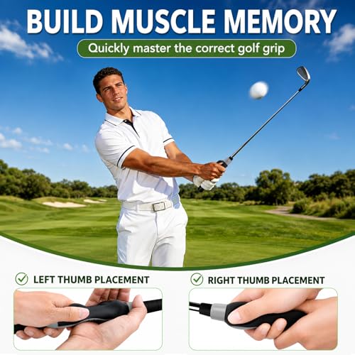 Golf Grip Trainer – Training Aid to Improve Proper Hand Position, Build Muscle Memory & Swing Consistency, Ideal for Beginner and Intermediate Golfers