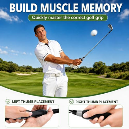 Golf Grip Trainer – Training Aid to Improve Proper Hand Position, Build Muscle Memory & Swing Consistency, Ideal for Beginner and Intermediate Golfers