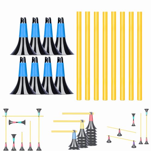 Basketball Training Cones and Agility Poles Set | 8pcs Cones with Anti-Slip Silicone Sleeve & 8pcs 19.7" Poles, for Basketball & Soccer Dribbling Training & Agility Training - color: Blue