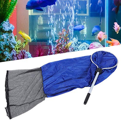 Aquarium Fish Net, Soft Fish Transfer Net Long Koi Tansfer Mesh Basket with 20-inch Long Handle for Medium Large Fish Spawning, Breeding, Care & Transfer(Diameter 30CM) - size: Diameter 30CM