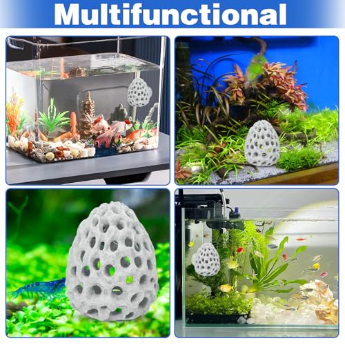 HINGTAI Shrimp Dome Hide Betta Habitat Fish Tank Tunnel with Suction Cup Aquarium Fish Cave Hideout Ornament Accessories for Shrimp Guppy Hiding Resting White - color: White