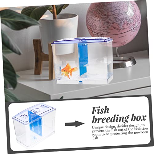 Aquarium Isolation Box for Betta Fish Acrylic Breeding Tank for Tropical Fish Smooth for Separation and Spawning
