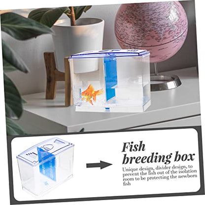 Aquarium Isolation Box for Betta Fish Acrylic Breeding Tank for Tropical Fish Smooth for Separation and Spawning