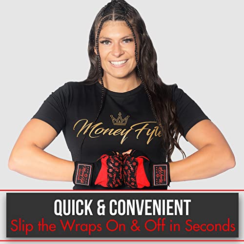 Quick Gel Boxing Wraps Under Boxing Gloves - Kickboxing MMA Muay Thai - Fist, Knuckle, Wrist Wrap Protection Inner Glove Hand Wraps - Men Women Kids - color: Black/Red, size: Large-X-Large