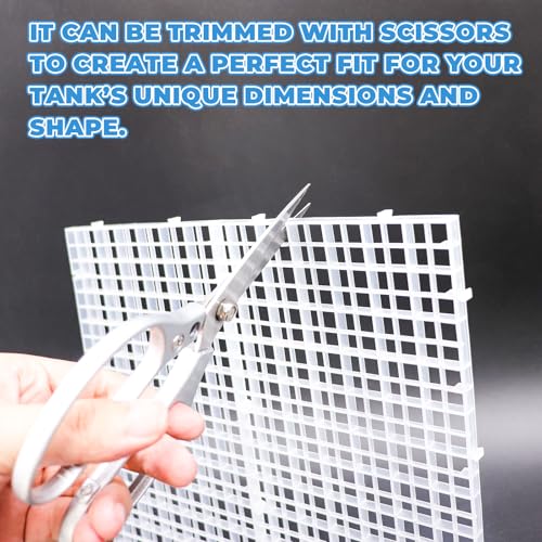 12 Pack Transparent Acrylic Tank Lid with Clips, Aquarium Lid Hood, Fish Tank Top Cover, Breeder Tank Lid, Acrylic Grid Panel Fish Tank Lid, Aquarium Cover Lid - color: Transparent, size: 12 Pacs