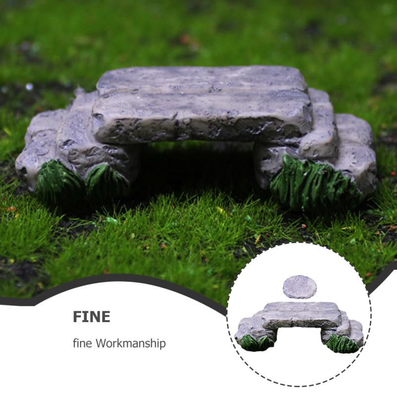 POPETPOP Resin Miniature Bridge Model for Bonsai Landscape Decor | Creative Styling, Unique and Adorable, Garden Placement, DIY Creations, Weather-Resistant Finish