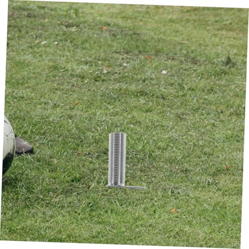 Toddmomy Ccer Agility Training Poles Set 2 Pack Spring Ground Nail Flagpole Holders Training Drills Mount for Soccer Field