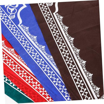 4pcs Soft Islamic Prayer Mats Delicate Patterns Padded Muslims Rug Eid Festival Decorative Rugs for Boys and Girls and Adults