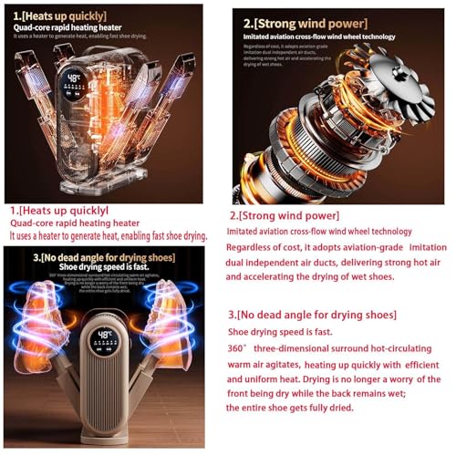 Boxing Glove Dryer 360° without dead angles, 4 times stronger wind speed Shoe Dryers for Sneakers For Ski Boots, Shoes, Gloves