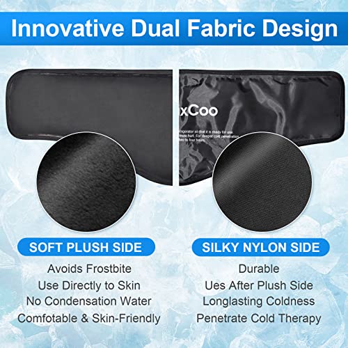 Neck Ice Pack Wrap, RelaxCoo Reusable Gel Ice Pack for Neck Shoulders, Cold Compress Therapy for Pain Relief, Injuries, Swelling, Bruises, Sprains, Inflammation and Cervical Surgery Recovery - style: BLack-1 Pack