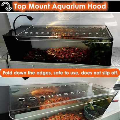 LZMZMQ Custom Size Aquarium Lid, Clear Acrylic Sheet Fish Tank Canopy, Home Outdoor Porch Anti-Fish Jump Cover, Avoid Cat Catching Fish, Top Mount(L35xW20cm/13.8x7.9in) - size: L35xW20cm/13.8x7.9in