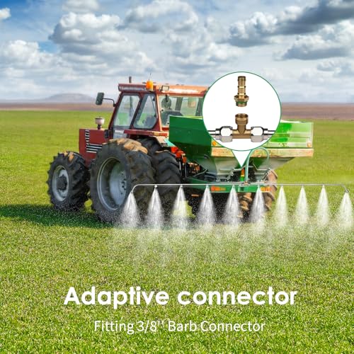 10 Nozzles Metal Sprayer Boom Wand with 3/8 Inch Brass Barb, Spray Wand, Up To 55.1 Inches Long, Suitable For Watering Large Areas In Gardens, Farms
