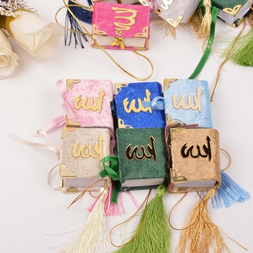 BABY SHOWER CHOCOLATE Set of 10 Quran Book for Muslim Favors Quran Book Arabic Hajj Favors Car Hanging Quran Islamic Gift (Green) - color: Green
