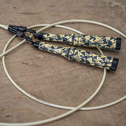 Velites - Earth 2.0 Jump Rope - Official CrossFit® Games Rope - Professional Aluminum Speed Rope for Double Unders, Fitness & Boxing - Includes 4mm Cable & Carrying Bag - - color: Kamo