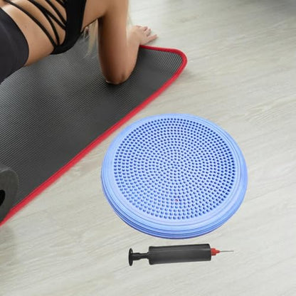 Balance Mat Yoga Mat Wobble Cushion Wiggle Seat Balance Disc Flat Pad Stability for Gymnastics Gym Fitness Yoga Kids 13.39 Inch - color: Blue