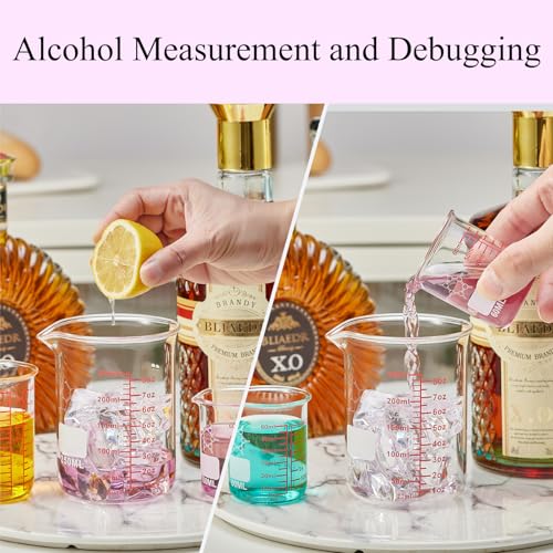 High Borosilicate Glass Measuring Cup-V-Shaped Spout,250ml(8OZ) Glass Measuring Beaker for Kitchen or Restaurant, Easy to Read - size: 250ml (8oz)