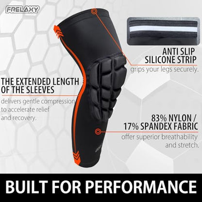 Frelaxy Wrestling Knee Pads, Padded Compression Sleeves for Men Women - size: Small