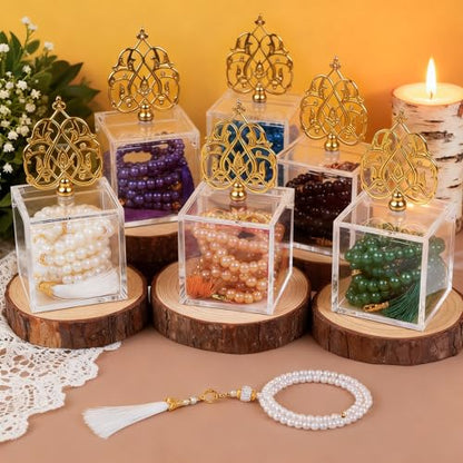 EUBUY 16 Sets Islamic Prayer Beads Bulk Ramadan Eid Al Adha Gifts 99 Beads Muslim Festival Rosary Islamic Eid Al Adha Party Gifts for Ramadan Wedding Muslim Festival Birthday