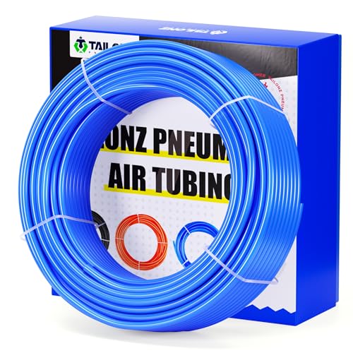 TAILONZ PNEUMATIC Air Line 1/4 inch od Blue Polyurethane PU Air Hose Pipe Tube 60M/200FT - color: Blue-PU, size: 1/4'' OD/200ft/60m