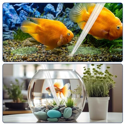 Fish Tank Cleaning Waste Remover, 30ml Dropper Pipette for Aquarium Cleaning Tools, Manual Fish Tank Cleaner Water Changer, Black Fish Tank Rock Cleaner Tools, Mini Aquarium Gravel Cleaning Straw