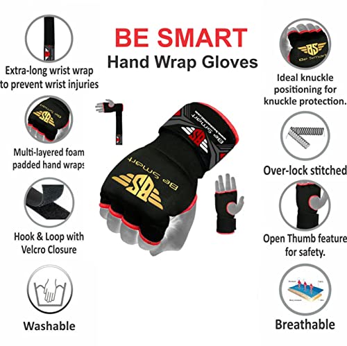 BeSmart Pro Training Ladies Boxing Inner Gloves Hand Wraps MMA Fist Protector Bandages Mitts - color: Green, size: Small