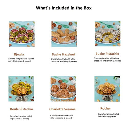 Layla’s Delicacies Mediterranean Special Occasion Gift Box - Handmade Healthy Mixed Nutty Flavors Pastries - Halal, Vegetarian, Gluten Free - 14 Bite-Size Treats - color: Special Occasion Gift Box, size: 14 Count (Pack of 1)