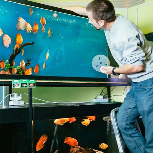 Transparent Acrylic Aquarium Lid - 6" Fish Tank Top Cover with Hole - Anti Jumping Breeder Grid Panel for Preventing Turtle Reptile Shrimp Jump Out