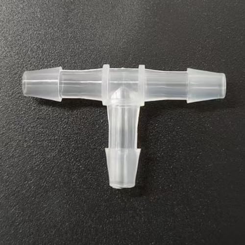 3 Way Tee Connector Equal Barbed T-Fitting 3 Way Hose Barb Adapter for Laboratory Biochemical Analytical Instruments Food Machinery Aquarium Equipment 100pc/pk (4mm 5/32'' Cir) - size: 4mm 5/32'' Cir