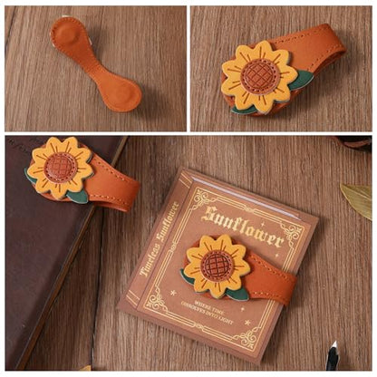 4PCS Vintage Magnetic Leather Bookmark, Leather Magnetic Bookmarks for Women, Magnetic PU Bookmarks Clip Book Accessories - style: Mix